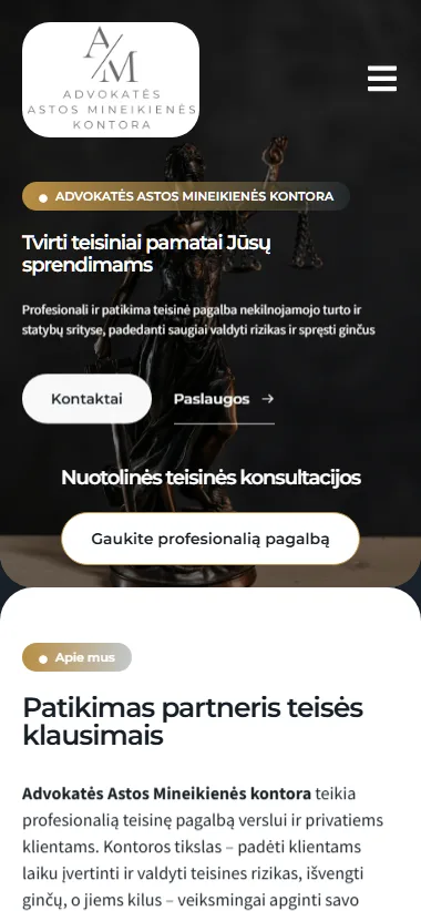 Mineikiene.lt mobili versija