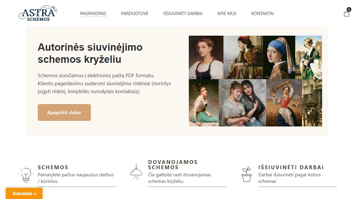 Schemuskrynele.lt svetainės ekrano nuotrauka